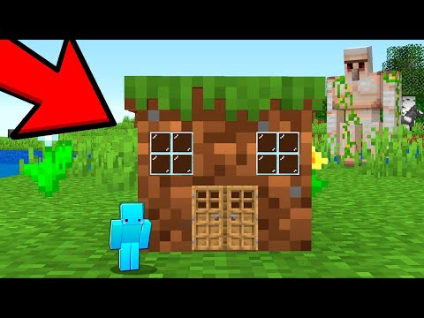 Troll Evil Golem with One Block House