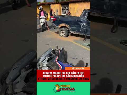 HOMEM MORRE EM COLISÃO ENTRE MOTO E PICAPE EM SÃO SEBASTIÃO VÍTIMA: VITOR BATISTA PROCÓPIO, 25 ANOS