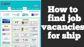 How to apply for ships job || seajob.net || Merchant navy