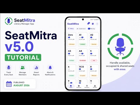 SeatMitra Library Manager App video thumbnail