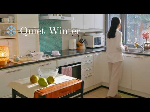 A Quiet Winter Day in Finland ❄️ Cooking, Baking & Slow Living Moments | Silent Vlog🤍🇫🇮