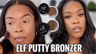 WOWWW! NEW ELF PUTTY BRONZERS | REVIEW AND SWATCH