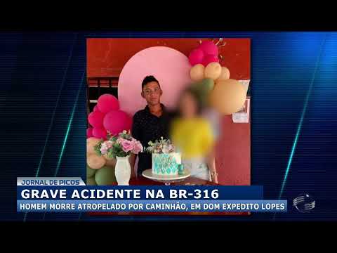 Homem morre atropelado por caminhão, em Dom Expedito Lopes