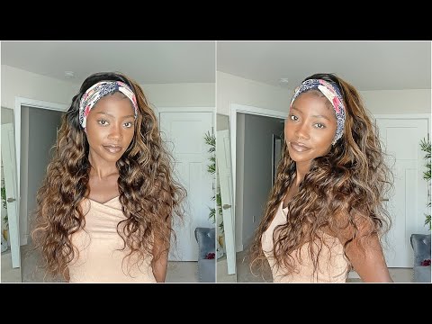 NO DIY COLOR!!! NO GULE!!! NO LACE !!! Fall Color Body Wave Headband Unit Ft UNiceHair
