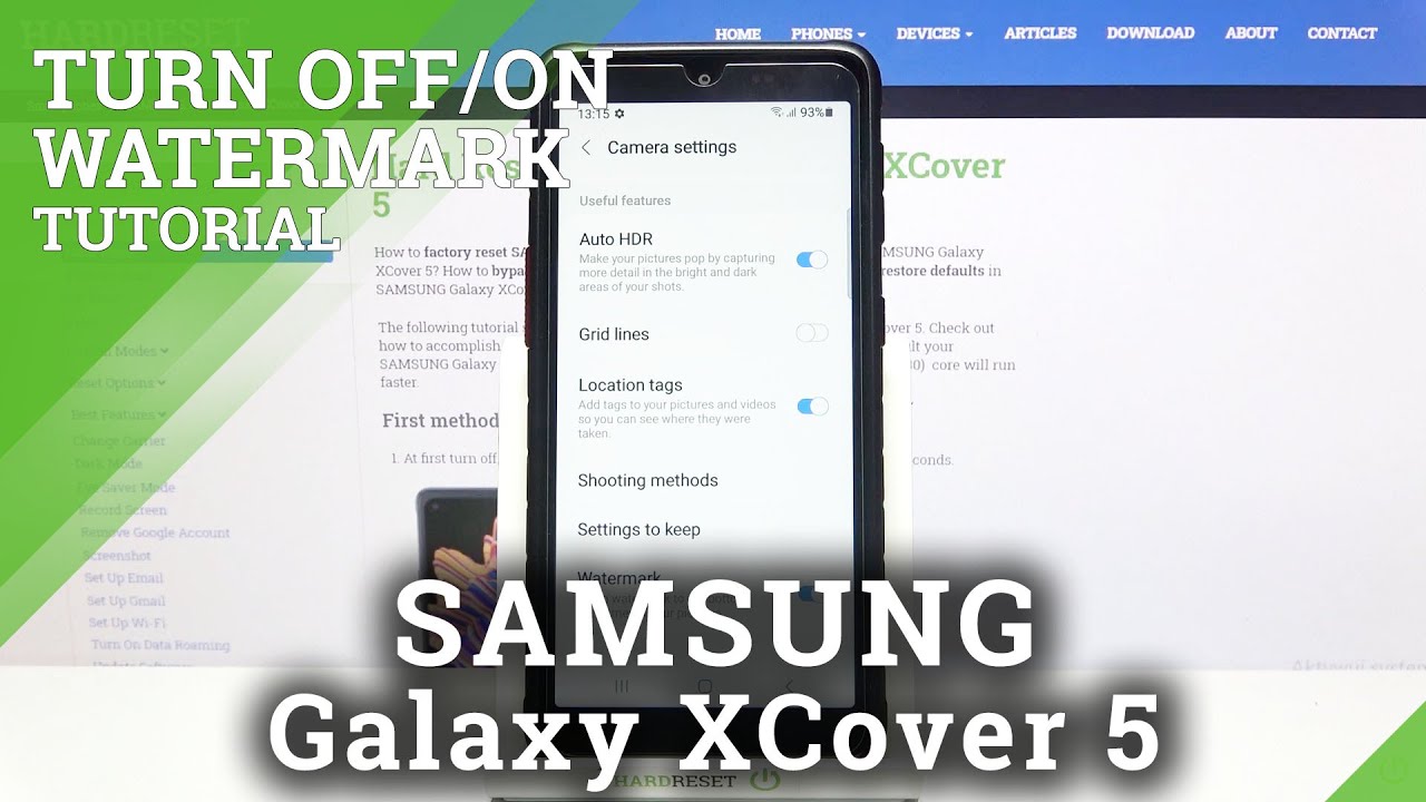 How to Customize Watermark in SAMSUNG Galaxy XCover 5 – Add Watermark to Photo