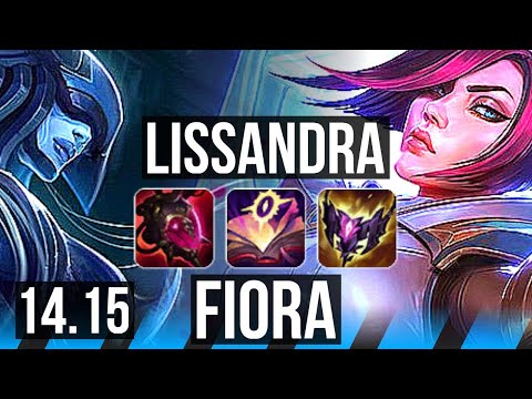 LISSANDRA vs FIORA (MID) | 12/1/5, 9 solo kills, Legendary | EUW Diamond | 14.15