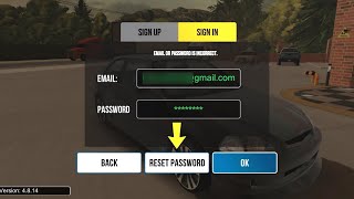 How to Reset Password in Car Parking