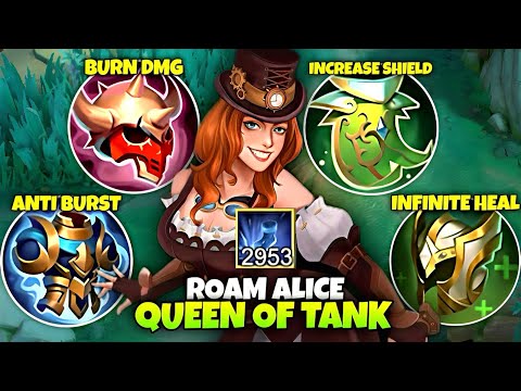 NEW SUPER TANK ALICE ROAM IS UNSTOPPABLE!! 💪 IMMORTAL BUILD & EMBLEM | MLBB 2025”