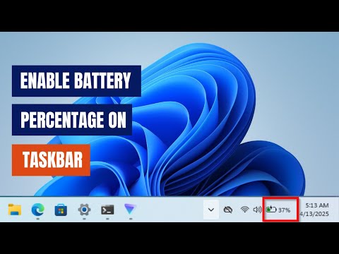 Enable Battery Percentage in Taskbar on Windows 11