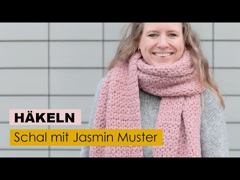 Schal häkeln mit Jasmin Muster