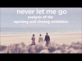 Kazuo Ishiguro's 'Never Let Me Go': Opening and Closing Sentence Analysis