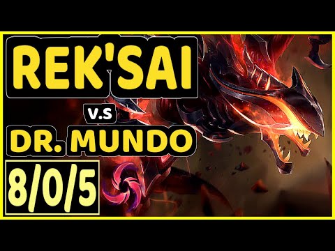 REVOLTA (REK'SAI) vs DR. MUNDO - 8/0/5 KDA JUNGLE CHALLENGER GAMEPLAY - BR