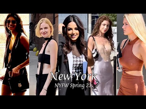 [4K] "NYFW S23 Street Style & tbt NYFW F15 Runway" What it's really like in fashion week! #nyfw #nyc