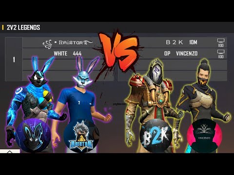 WHITE 444 RAISTAR VS B2K VINCENZO / 2V2 LEGENDS VS KINGS   DANGEROUS ROOM  - تحدي اساطير اللعبة