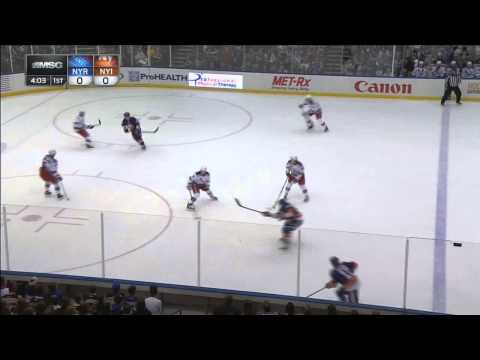 Henrik Lundqvist robs Matt Moulson April 13 2013 NY Rangers vs NY Islanders NHL Hockey