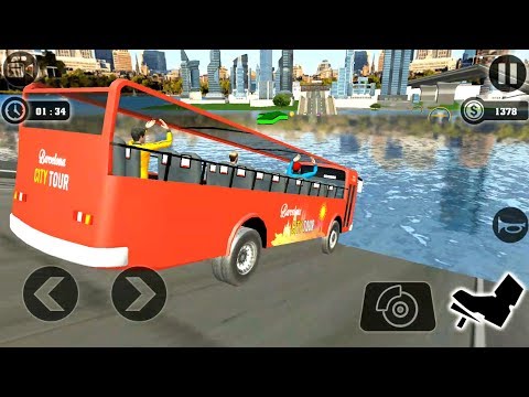 Water Bus Driving: Tourist Coach Bus Driver 2018 - Android Gameplay FHD