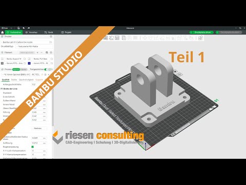 3D Drucken mit Bambu Studio Teil 1 - Bambu Lab X1 Carbon 3D Drucker Deutsch