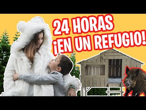 24 HORAS en una CABAÑA NATURAL en el BOSQUE // Escondite secreto FAMILUKIS