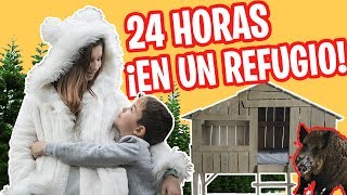 24 HORAS en una CABAÑA NATURAL en el BOSQUE // Escondite secreto FAMILUKIS