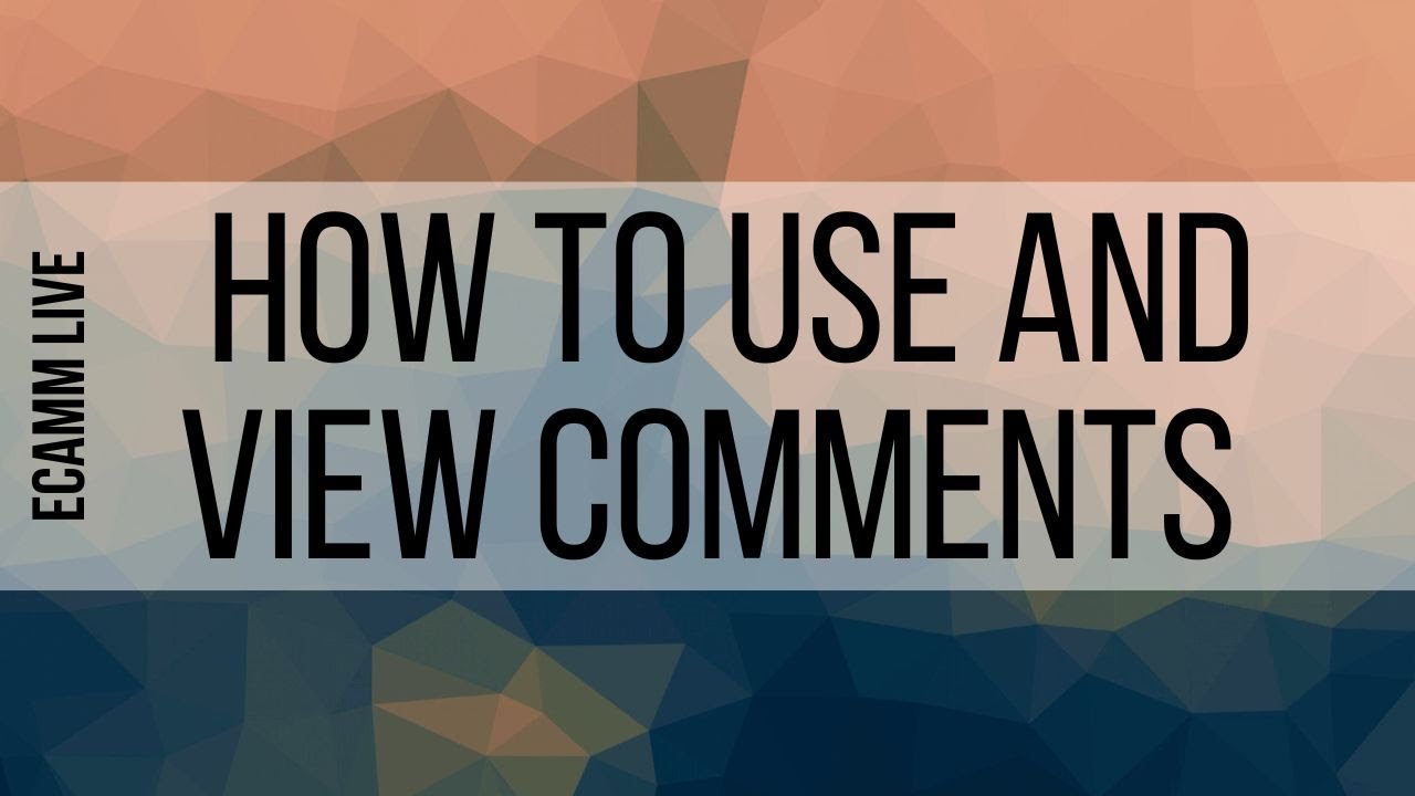 6. How To View And Use Comments