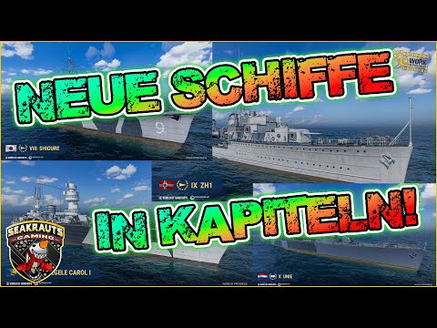🛠️ Alle neuen Premiumschiffe in Kapiteln 🔱 World of Warships ⚓