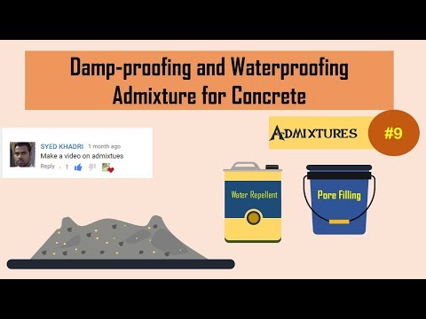 Concrete admixture damp-proofing and waterproofing
