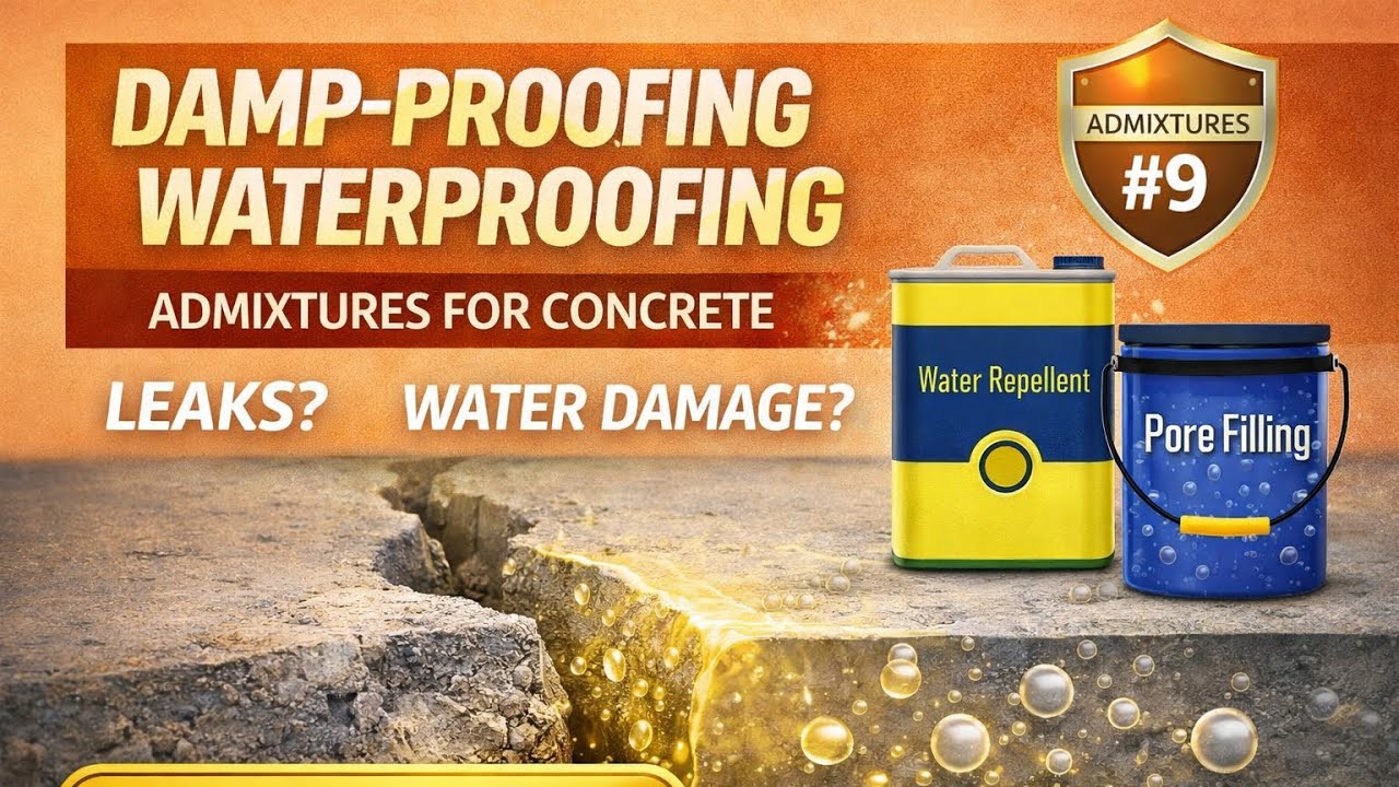 Damp-proofing and Waterproofing Admixture for Concrete || Admixtures #9
