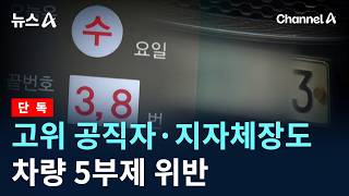 [단독]고위 공직자·지자체장도 차량 5부제 위반 / 채널A / 뉴스A