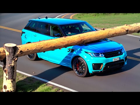 Cars vs Log TRAP on The Road Challenge in BeamNG Drive!