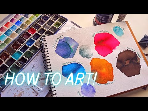 HOW TO PAINT WITH GRANULATING WATERCOLOR AND INK! 🤓🖌️🎨