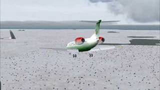preview picture of video 'Air Canadian Embraer ERJ-135 Landing Runway 33 CYYQ'
