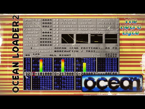 Ocean Loader 2 (Amiga rendition) Dreamfish. Pro Tracker View (Martin Galway)