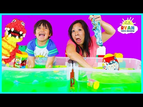 Ryan's World Slime Baff Surprise Toys Challenge game | Mystery Slime , Mystery Putty, Molekule!!!