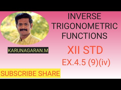 XIISTD EX.4.5(9)(iv) Solve for x. Cot-1x -cot-1(x+2) =π|12