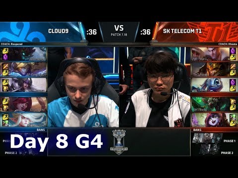 Cloud 9 vs SK Telecom T1 | Day 8 Main Group Stage S7 LoL Worlds 2017 | C9 vs SKT G2