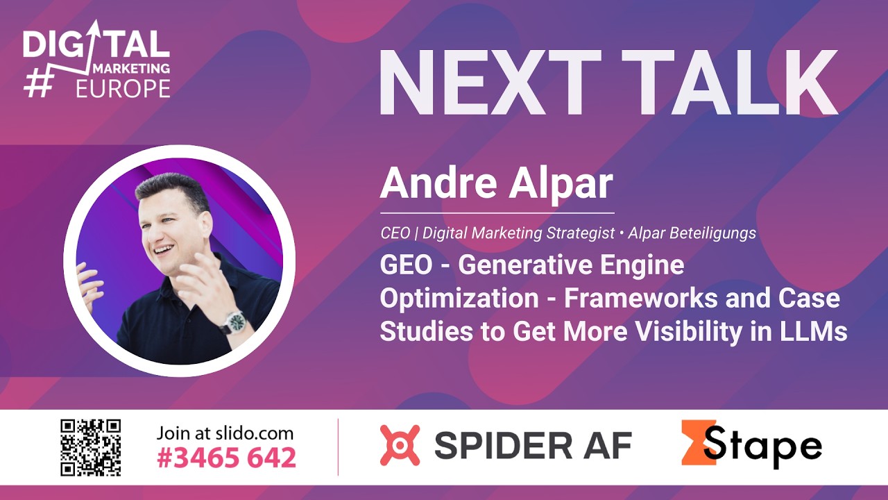 Andre Alpar: GEO - Frameworks and Case Studies to Get More Visibility in LLMs
