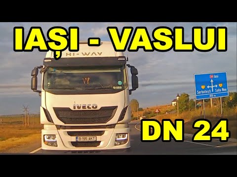 Solesti - Valeni - Moara Domneasca - Moara Grecilor - Vaslui DN 24 video camera auto spate 1080p