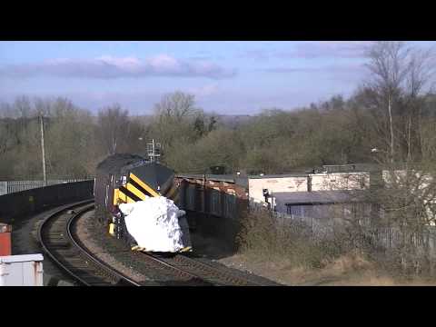 Network Rail Snow Ploughs. WCR 47760+37516. Carnforth. 28/03/13