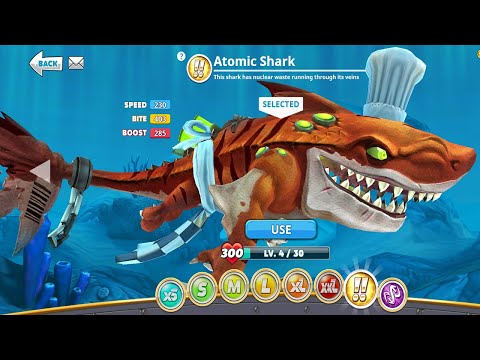 Hungry Shark World - Atomic Shark Unlocked Bigger, Stronger & Faster - Android Gameplay 2022