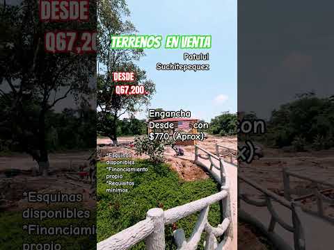 OPORTUNIDAD EN ESQUINA 🚨Terrenos urbanizados  en Patulul Suchitepequez 📍 Cerca de piscina familiar