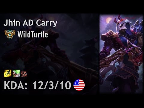 Jhin AD Carry vs Lucian - WildTurtle - NA Challenger Patch 7.6