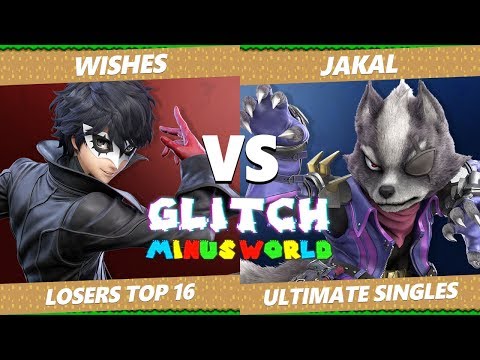 Glitch 7 SSBU - Wishes (Joker) VS Jakal (Wolf) Smash Ultimate L. Round of 16