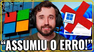 Microsoft RECONHECE FALHAS do Windows 11