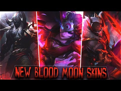 ALL 4 NEW BLOOD MOON SKINS Spotlight - Sivir Pyke Aatrox + Prestige Aatrox - League of Legends