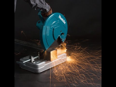 Makita LW1400 Metalo pjovimo staklės, 355x25,4 mm, 102x194 mm, 2200 W video