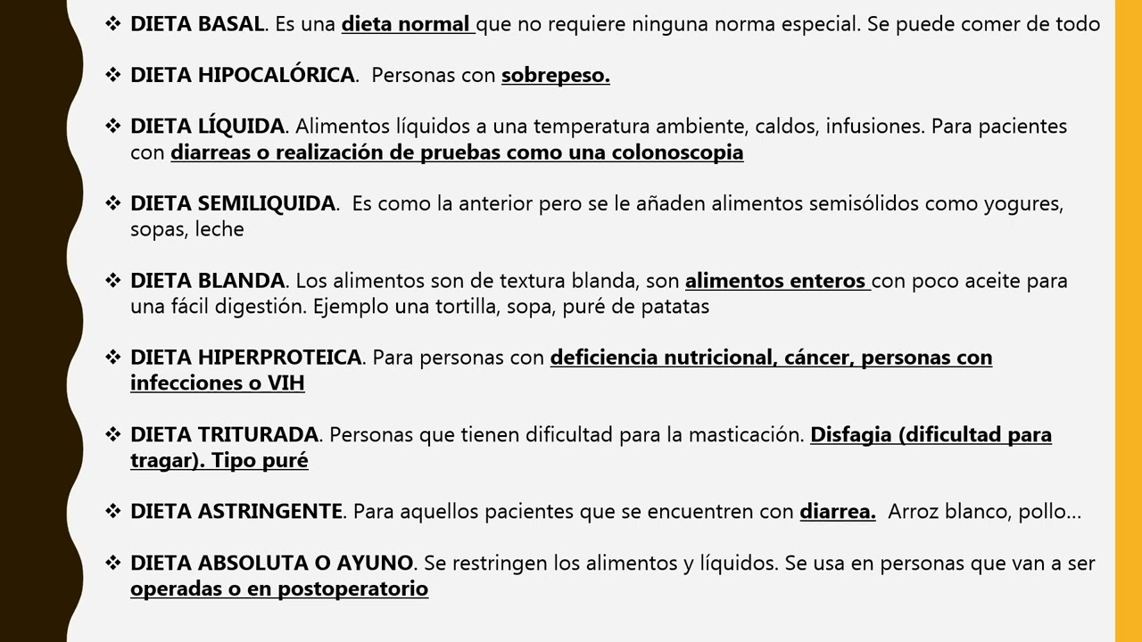 TIPOS DE DIETAS HOSPITALARIAS