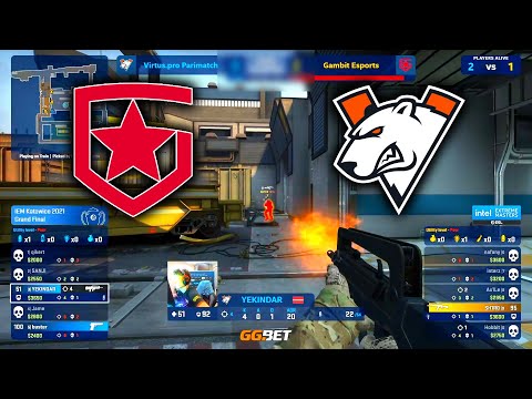 Gambit vs Virtus.pro - IEM Katowice 2021 - TRAIN Highlights