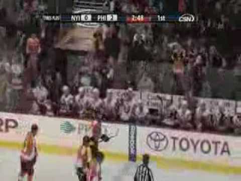 Scott Hartnell scores vs Islanders - 1 1-30-10