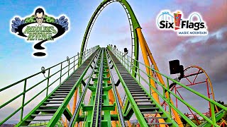 POV of ￼Riddler’s revenge at Magic Mountain 6flags
