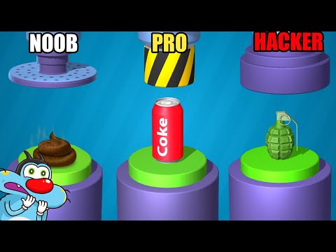 NOOB vs PRO vs HACKER | In Anti Stress Press | With Oggy And Jack | Rock Indian Gamer |